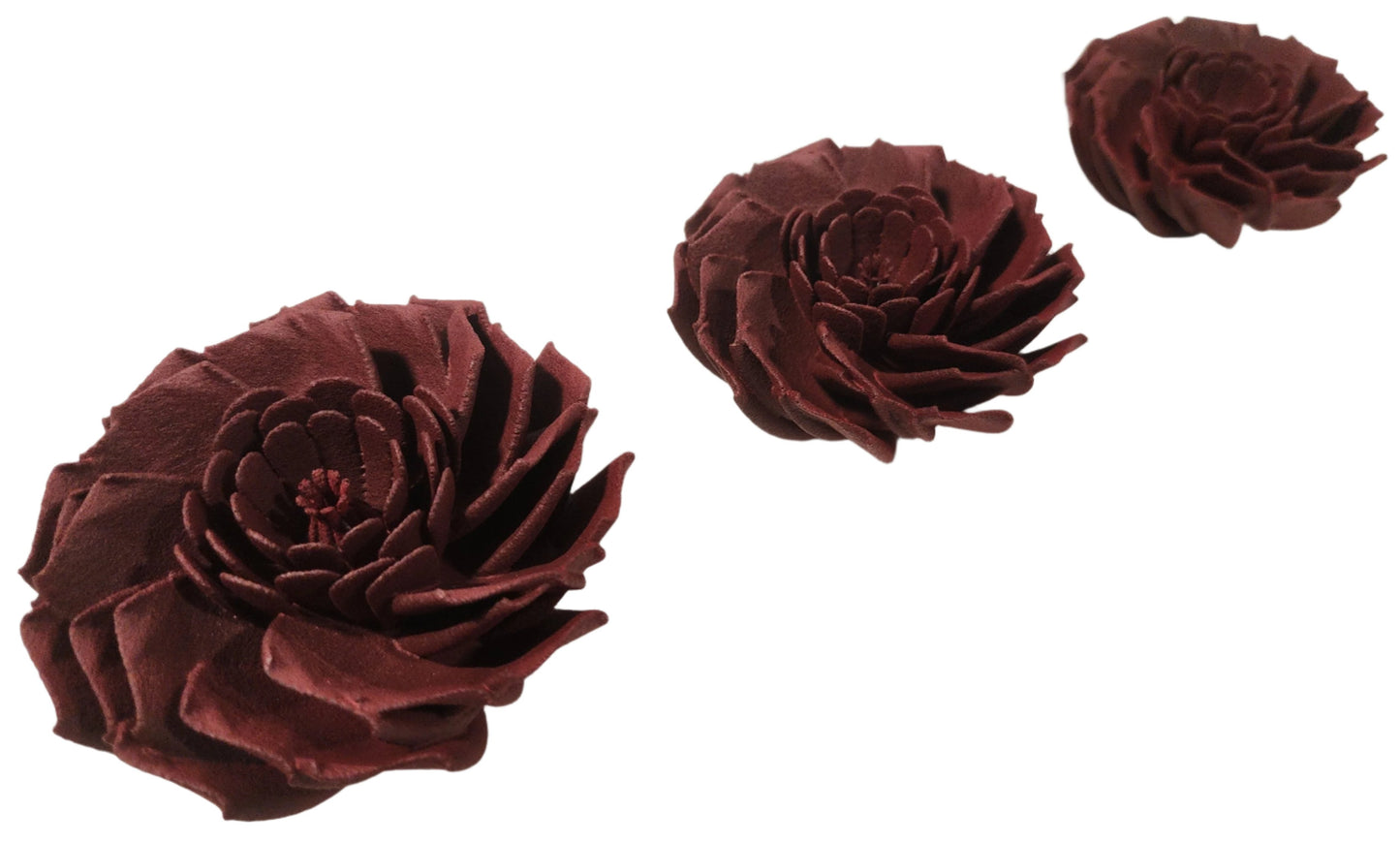 Open Rose Flower Bud - Decorative Tabletop Accent Accessory Floral Piece