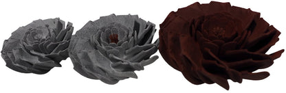 Open Rose Flower Bud - Decorative Tabletop Accent Accessory Floral Piece